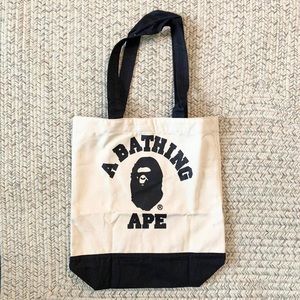 A bathing ape bape canvas tote shoulder bag
